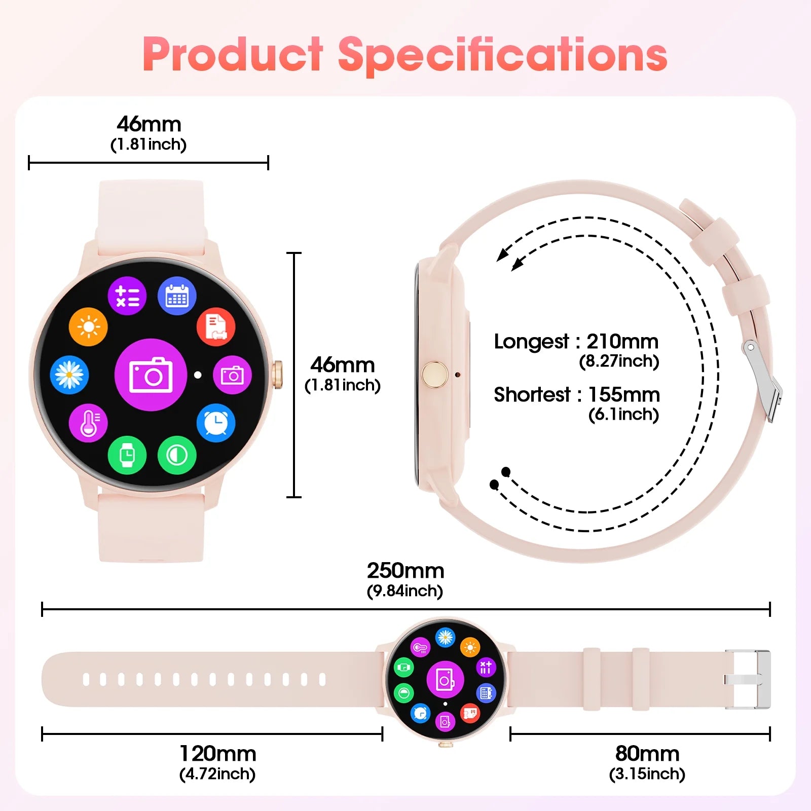 1.39-Inch Women'S Smartwatch, Answer/Call/Fitness Tracker with 100+ Exercise Modes, Fitness Watch for Android & Iphone Devices (Pink)